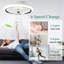19In. Modern Smart Low Profile Flush Mount Ceiling Fan, Silent DC Motor Reversible Ceiling Fan For Bedroom
