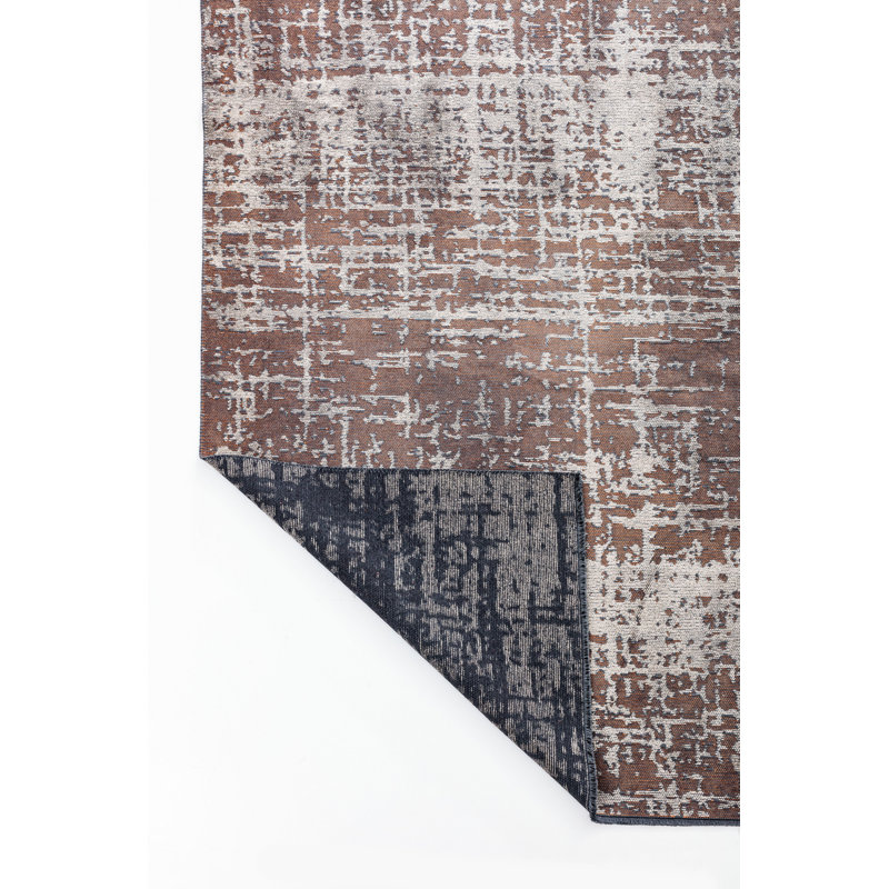 Rapture Orange/Gray Abstract Luxury Area Rug, Rectangle 7'10" x 9'10"