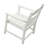 Patio Dining Chair Of 2 With , Hips, Pure White Wood Grain Look, Outdoor Comfort Option 2 , Hips Made, Wood-like Grain, Comfortable-1079309601