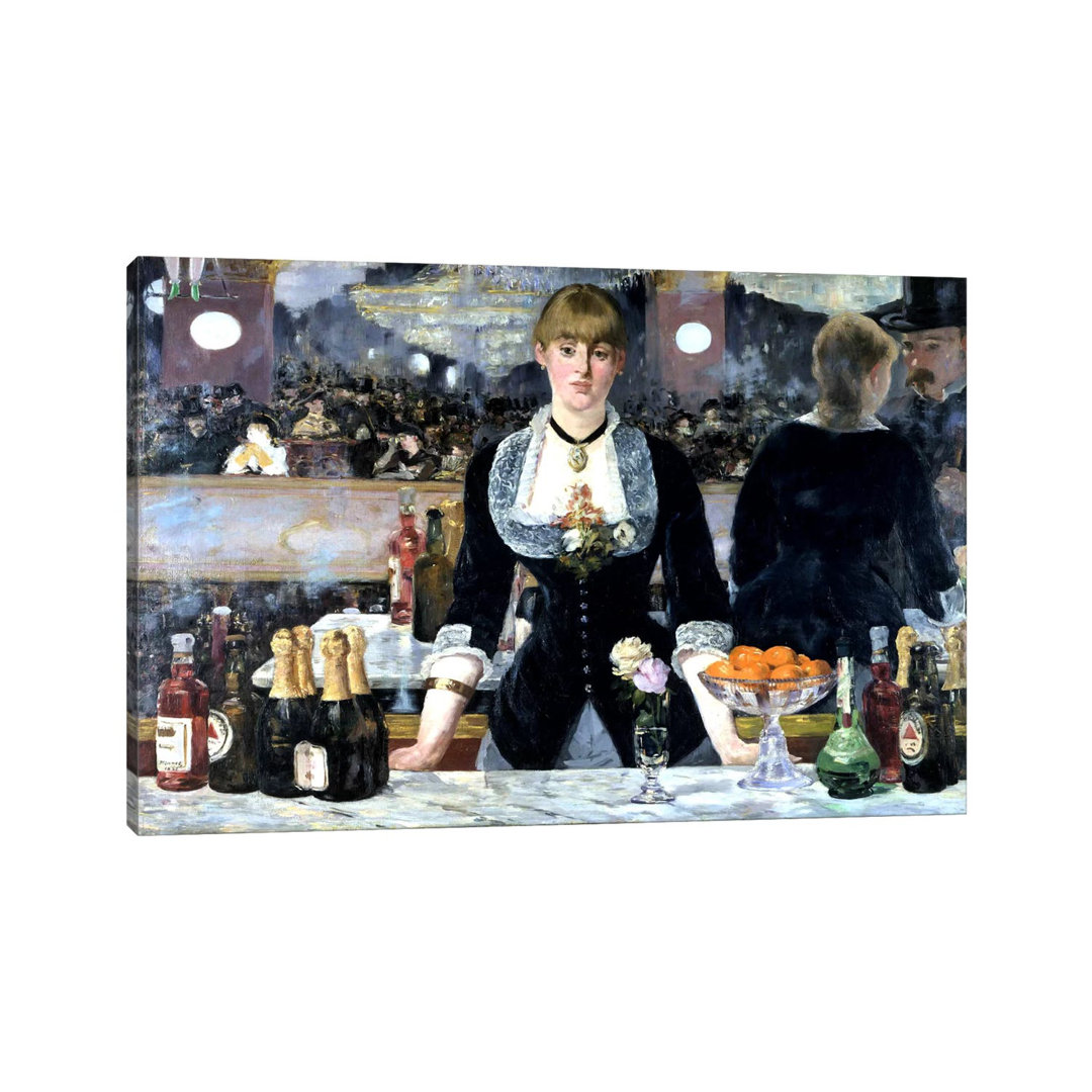 Bar At The Folies Bergeres by Edouard Manet - Wrapped Canvas Painting