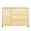 Buffet de bureau 43,3 pouces en chêne - moderne avec 2 portes, 1 rangement, tiroirs pour le rangement et l'armoire d'entrée-741561750