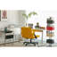 Chaise de bureau jaune avec accoudoirs en lin jaune - siège confortable pour travailler et se détendre, pivotant à 360 °, inclinable à 108 130 po, rembourrage en mousse à mémoire de forme, ergonomique facile à installer avec roues, espace de travail parfait pour la maison, fonction d'inclinaison,-125278484