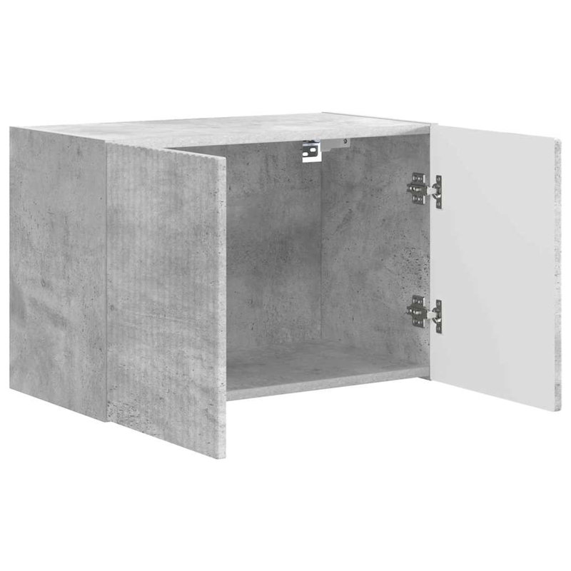 Unfinished TV Stand for TVs up to 28", 40cm H x 59.5cm L x 31cm W, Concrete Grey
