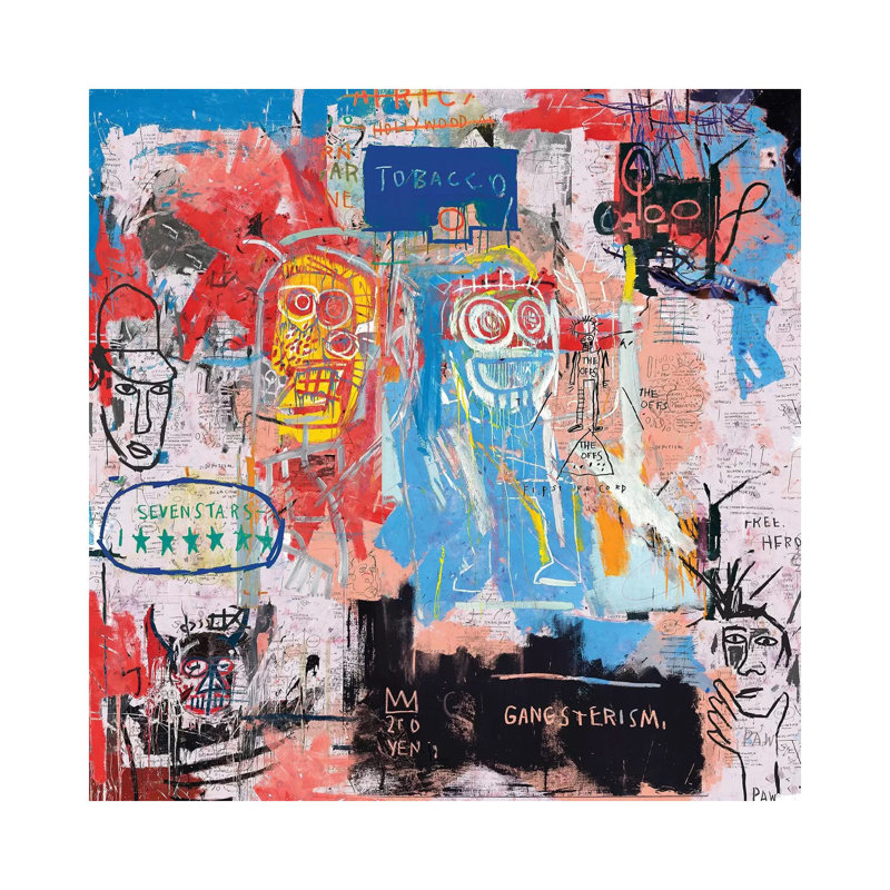 Basquiat Style II by PinkPankPunk - Print, Wrapped Canvas, 37" H x 37" W x 1.5" D