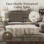 48.62 inch Unique Shape Coffee Table Beige