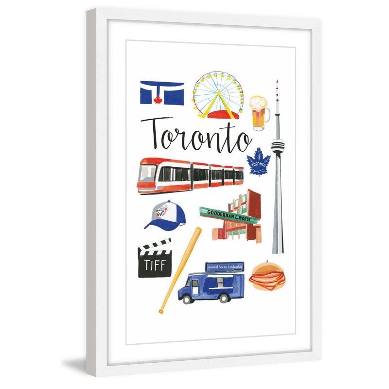 «Travel Toronto» par Molly Rosner, reproduction d'art sur papier, H 18 po x l 12 po x P 1,5 po