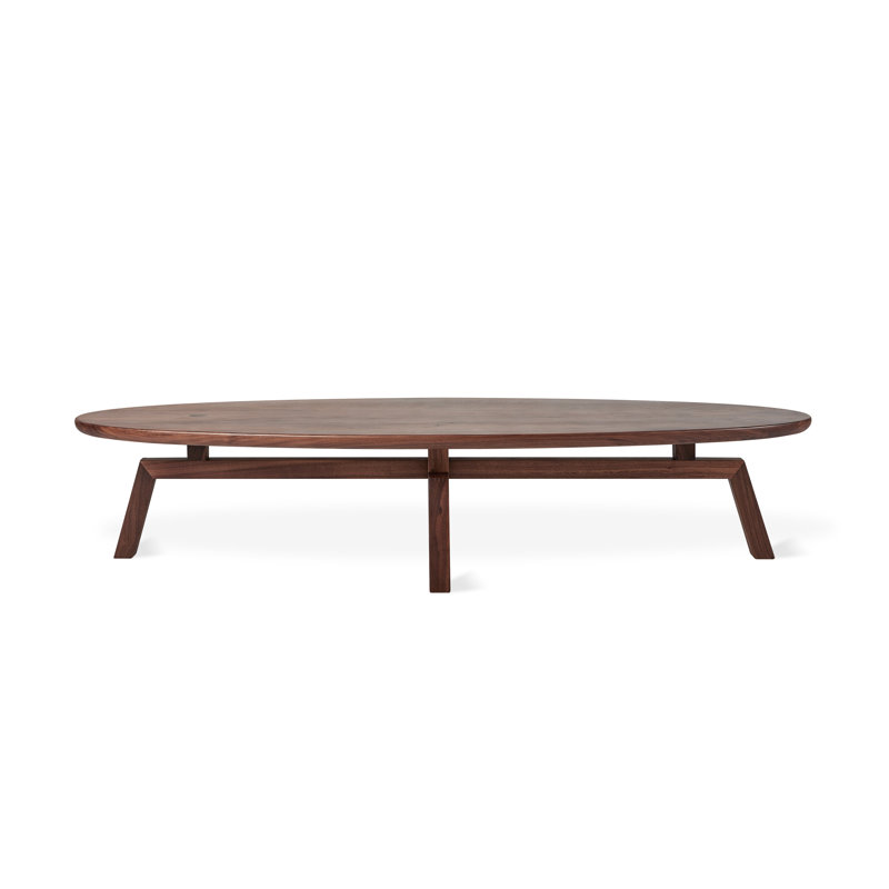 Solana Oval Coffee Table, Walnut