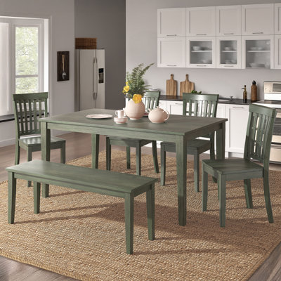 Phillipston 6-Person Solid Wood Four-Leg Dining Set