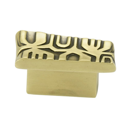 ASYMMETRICAL KNOB; BURNISH BRASS