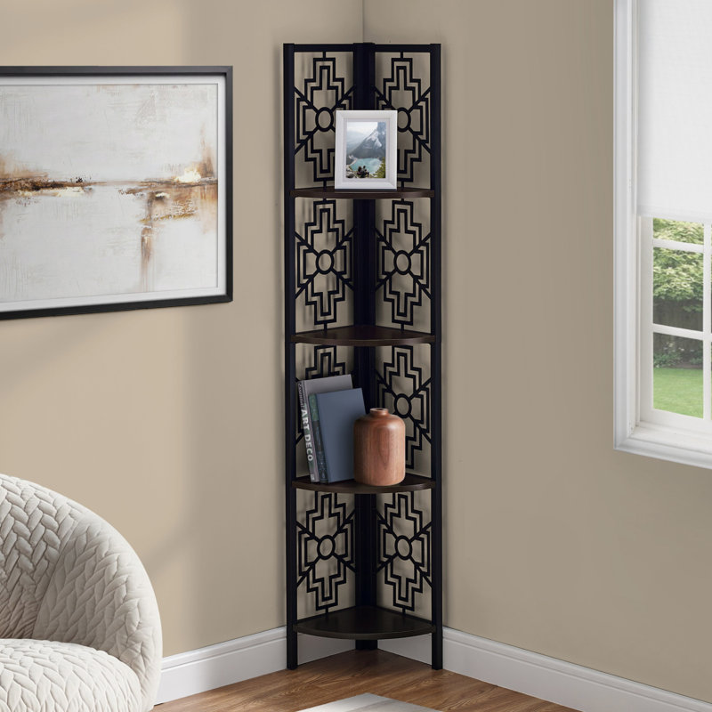 Zaira 4 Tier 62"H Bookcase, Espresso