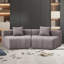 Canapé modulaire courbé en chenille avec 2 coussins - Conception semi-circulaire modulaire pour le salon, la chambre à coucher, le bureau ou le salon-1449336610