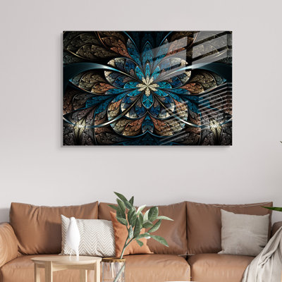 Peinture élégante en verre trempé de 11,8 po x 17,7 po | 100% verre trempé, épaisseur: 0,16 pouce | Superbe art mural pour la décoration intérieure, durable et facile à nettoyer, parfait pour les espaces de salon et de bureau