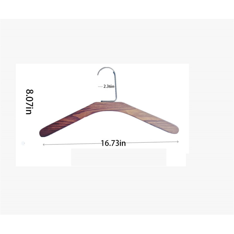 Solid Wood and Brass Clothes Hanger, 5