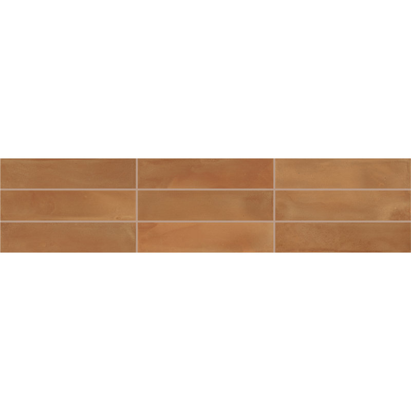 Carrelage de sol en porcelaine émaillée 2 x 9 Daltile Indoterra (36 pièces par carton) (5,72 pieds carrés par carton), Brique