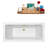 60" Streamline Freestanding Soaking Acrylic Bathtub With Drain and Bamboo Tray-967196306