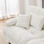 Canapé en U personnalisable - 4 places en chenille blanche avec 2 repose-pieds élégants et 4 espaces polyvalents relaxants-2108289077