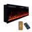 Vibrance Recessed or Wall Mounted Electric Fireplace Heater, Multi-Flame Colors, Voice Assistant Compatible, Logs & Crystals, Remote Control-102270341