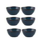 Gemstone Lapis Lazuli Stoneware Dessert Bowl