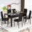 Nadeane 7 - Piece Dining Set with Faux Leather Upholstered Dining Chairs-861887628-861887630