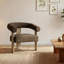 Ensemble de 2 fauteuils demi-tonneau rembourrés Mid-Century-2023504225