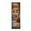 Vitrines en bois massif brun noisette