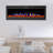 Symple Stuff Electric Fireplace - 72 Inch LED Wall or Recessed Fireplace Heater with Front Vent,10 Ember Colors, Touchscreen, and Remote