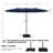 15 FT Double-Sided Market Umbrella With Heavy-Duty Base-467821878