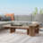 Melany Solid Wood Trestle Coffee Patio Table