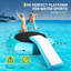 Trampoline flottante gonflable de 10 pi pour le lac et la piscine, saut à l'élastique robuste avec trousse d'ancrage, échelle et pompe électrique