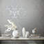 Ninti Industrial Effects Giltter Floral Damask Wallpaper Roll 10.05m x 53cm