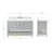 55'' Single Bathroom Vanity with Carrara Marble Top-55794950
