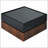 Multi-functional Square 360°Rotating Coffee Table with 2 Drawers, High Gloss 2-Tier Centre Table