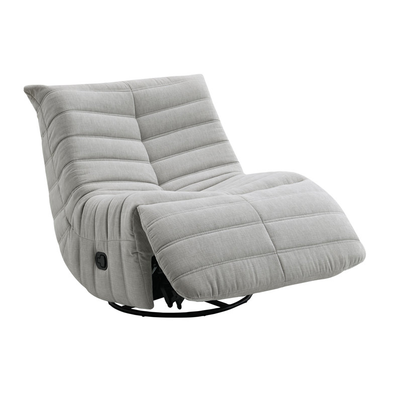 Fauteuil inclinable et oscillant Talmon Chenille, Gris huître
