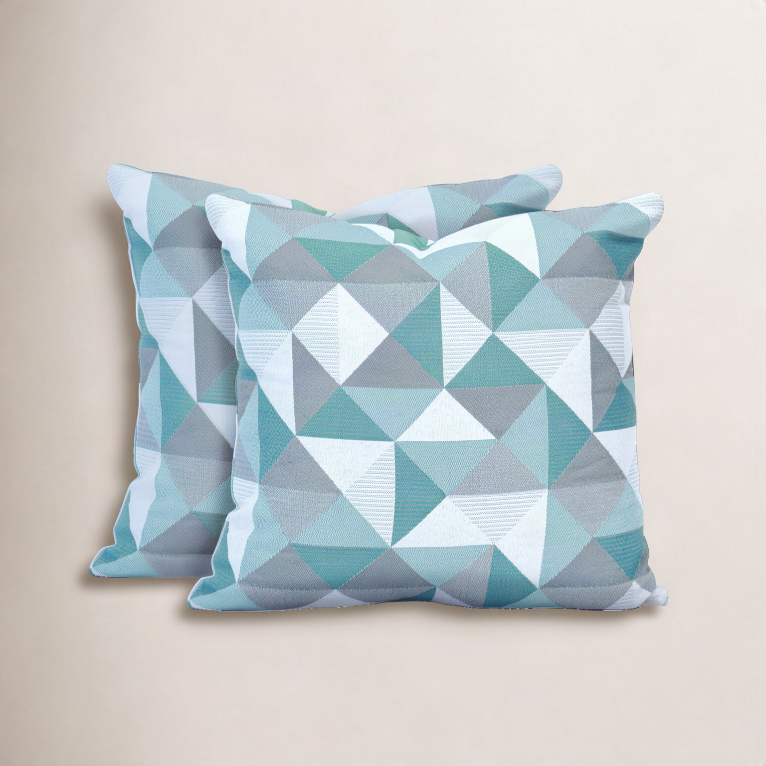 Pacifica Geometric Indoor/Outdoor Throw Pillow, 18" x 18", Ruskin Lakeside