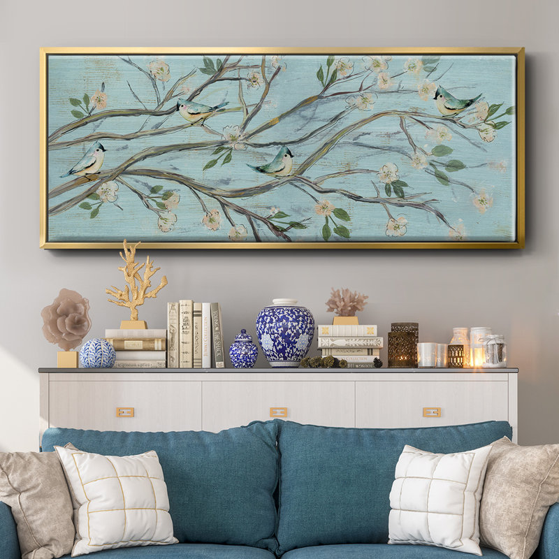 «Blue Sky and Blossoms», toile encadrée