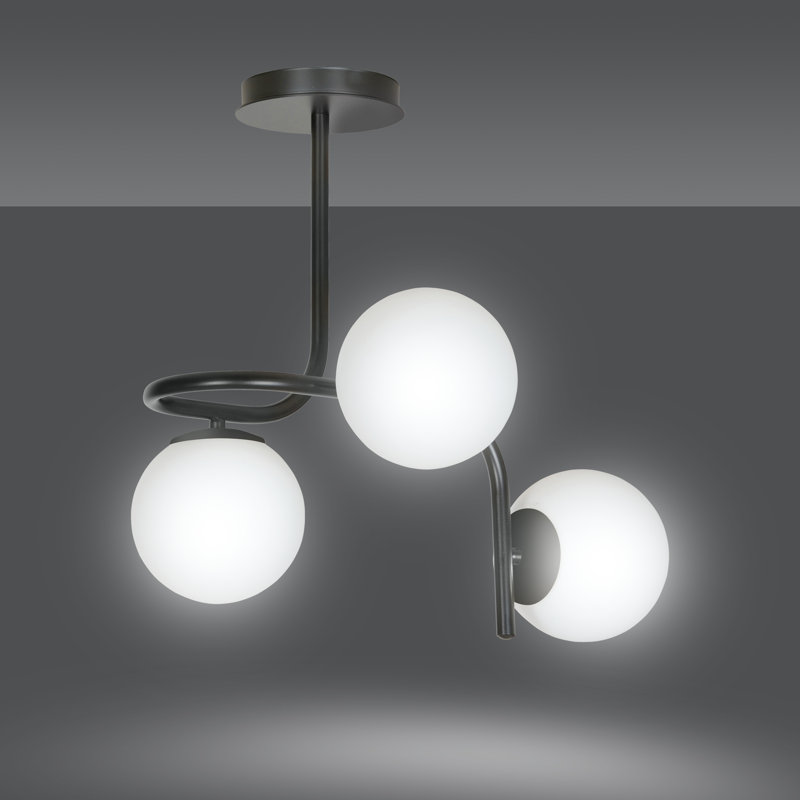 Gabilan 3 - Light Unique/Statement Pendant, Black