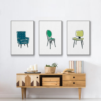 «Take A Seat VI», reproduction sur toile 3 pièces