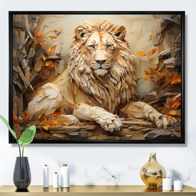 Lion Texture Of The Wild II On Canvas Print
