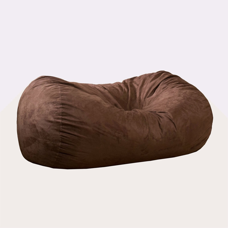 Fauteuil à billes cylindrique en suède 6,5 pieds Nest, Microfibres brunes
