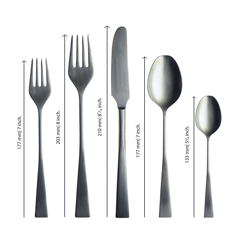 Italia Ice 20 - Piece Stainless Steel Flatware Set - Service for 4