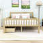 Lit plateforme en bois avec 2 tiroirs-368961676