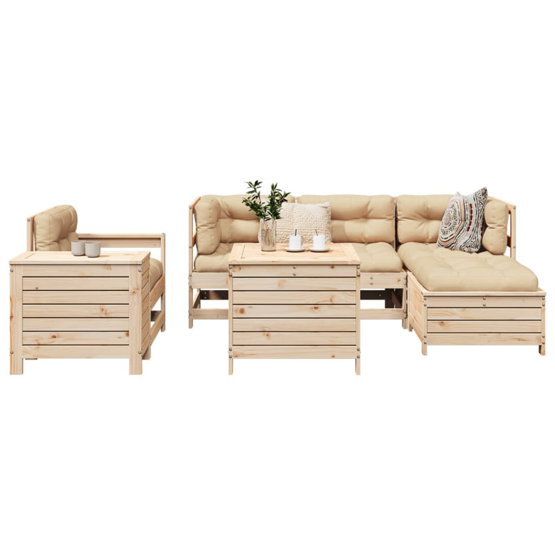 62cm Wide Patio Sofa with Cushions