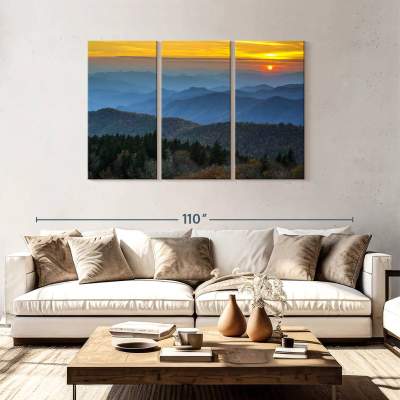 Kerrick Blue Ridge Mountains Sundown, 48" H x 74" W