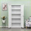 Armoires avec tablettes réglables Portes verrouillables | Acier blanc cassé | Maison / Bureau-20089332