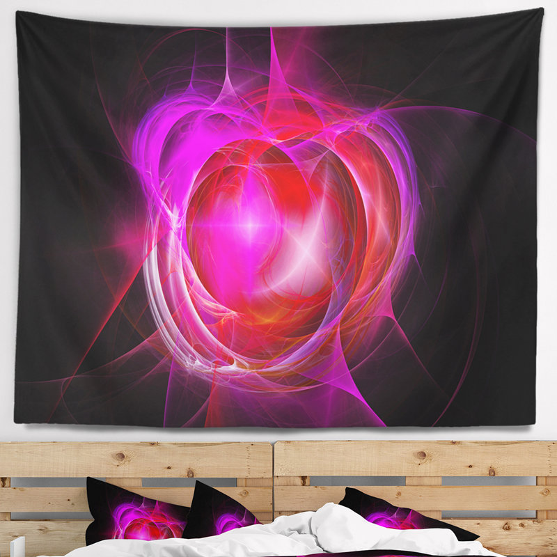 Tapisserie lustre supernova explosion en explosion de couleur abstraite, H 68 po x l 80 po