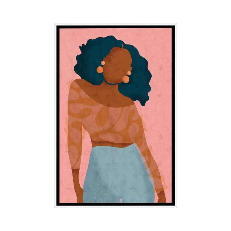 Impression « mood » par Reyna Noriega, H 48 po x l 32 po x 1,5 po, Pas de tapis, Toile blanche encadrée