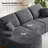 113.4" Modular Sectional Curved Sofa with Chaise, L-Shaped Corduroy Boneless Couch, Deep Seat Corner Couch for Living Room, No Assembly Required-1039817818