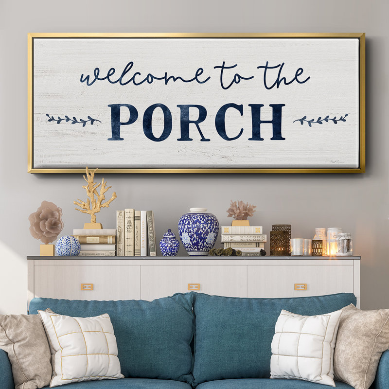 Welcome to the Porch - Toile encadrée, H 12 po x l 30 po