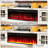 70" Fireplace Tv Stand For Tvs Up To 80" With Storage Cabinets, Entertainment Center With 36" Electric Fireplace, Led Light Tv Consoles For Living Room, Farmhouse Media Console Table, Crystals-1196850158