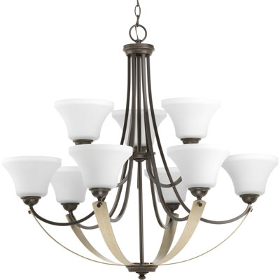 Lustre à niveaux ombrés 9 lumières Abid